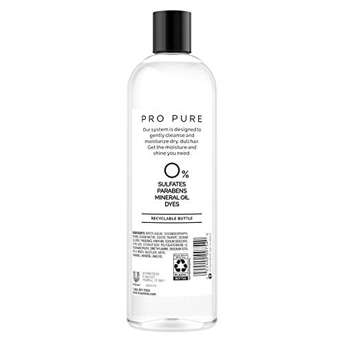 TRESemm? Pro Pure Moisture Shampoo for Daily Moisture, Paraben and Dye Free, 16 oz (4 Count)