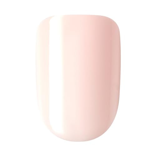 KISS Impress Color No Glue Mani 30 Pcs Press on Nails, Light Pink, Short Size, Squoval Shape, Simple Peel & Press Easy Apply, Hassle-Free Removal, Essential Tools Included