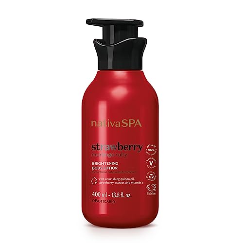 Hydrating Body Lotion with Strawberry Scent - 13.5 oz, Clinically Proven 24-Hour Moisture