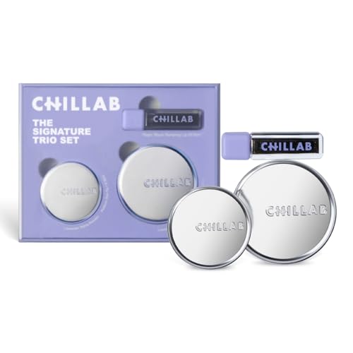 Chillab Signature Lip & Face Gift Set with Lavender Matte Powder & Plumping Lip Oil