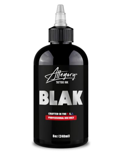 Premium Black Tattoo Ink - Vegan Friendly, Organic, 8 oz for Lining & Shading
