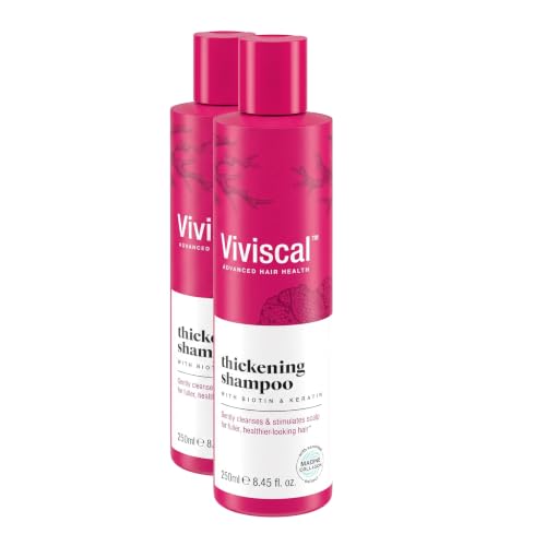 Viviscal Thickening Shampoo 8.45 Fl Oz Pack of 2 - Biotin, Keratin & Marine Collagen