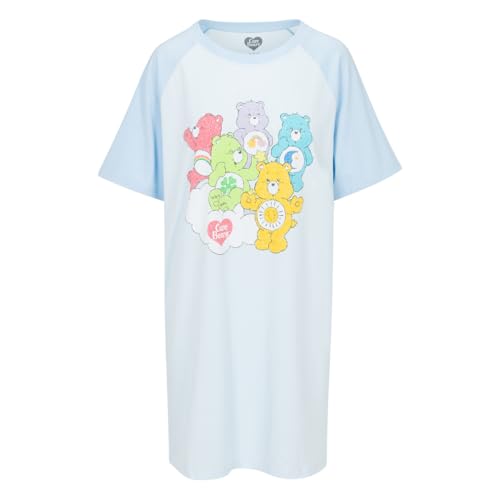 Care Bears Classic Women's Sleep Shirt Nightshirt Blue XL - Pajama Top