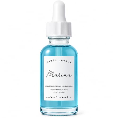 Earth Harbor Marina Biome Facial Serum 1 Fl Oz - Squalane & Blue Tansy, Hydrating & Glow-Boosting