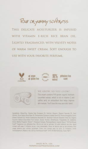 FarmHouse Fresh Sweet Cream Body Milk 8 Fl Oz - Moisturizing Lotion for Soft Skin