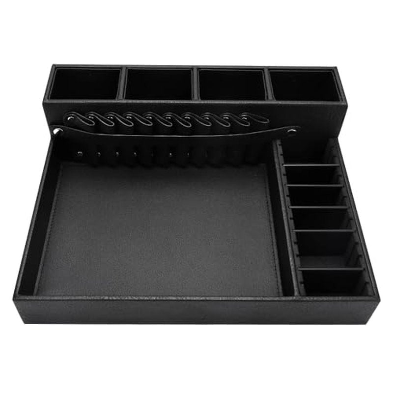 Barber Storage Box,Hairdressing Tool Holder, Multifunctional Detachable Large Storage Box, Shear Holder PU Leather Salon Scissors Holder, Hair Cutting Tools Storage Case for Barber Accessories(Large)