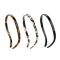 Hairband for Eyewear Women 3PCS Tortoise Amber Black Acetate Fashion Non-Slip
