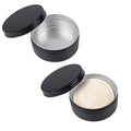 Linkidea Aluminum Shaving Soap Screw Top Tin with Cover, Shaving Soap Storage Replacement Case, Shaving Soap Box for Travel (Black)