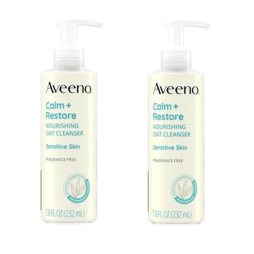 Aveeno Calm + Restore Nourishing Oat Cleanser 7.8oz (Pack of 2)