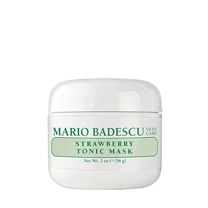 Mario Badescu Strawberry Tonic Mask - Refreshing & Brightening Clay Mask - Refines & Cleanses Dull Skin & Clogged Pores - Face Skincare Rich in Vitamin C & Folic Acid, 2 Oz