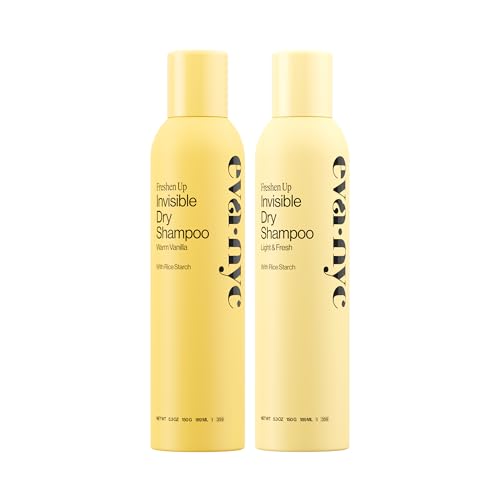 Dry Shampoo Set - Invisible Oil-Absorbing Spray Duo with Vanilla & Fresh Scents - Light & Dark Hair - 2 Pack