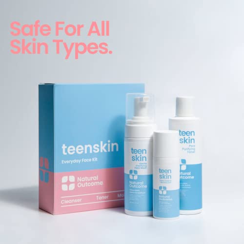 Teen Skin Care Kit 3-Step Acne Face Wash Toner & Moisturizer Set