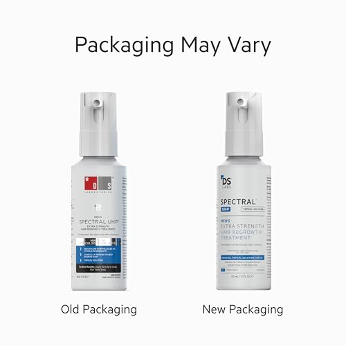 DS Labs Spectral.UHP 5% Minoxidil Hair Serum for Thinning Hair, 3 Pack - Supports Thicker, Fuller Hair at Crown