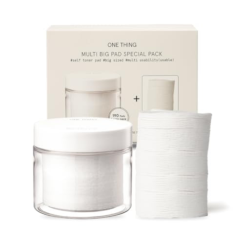 ONE THING Multi Big Pads Special Pack 70 PCS + 120 Refill | DIY Dry Toner Pads, Large Size Exfoliating Soft Lightweight Cotton Face Rounds | Korean Skin Care