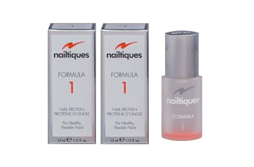 Nailtiques Formula 1 Nail Protein 0.5 oz - 2 Pack, Strengthening Nail Treatment