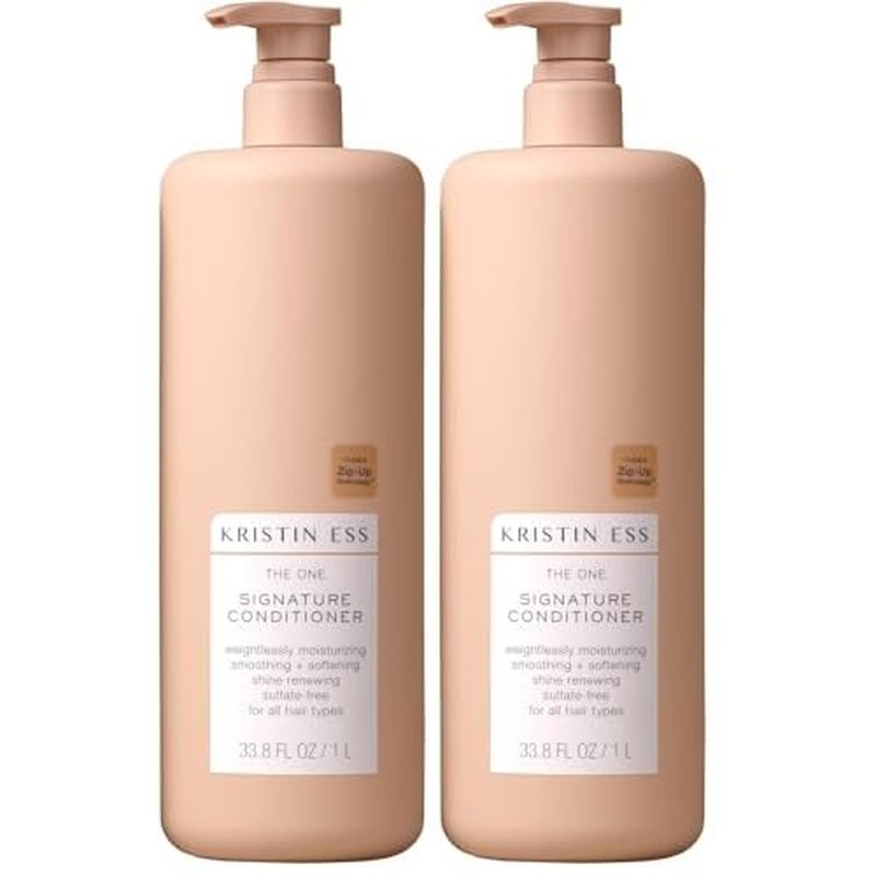 Kristin Ess Hair The Signature Conditioner for Dry Damaged Hair - Moisturizes,Smooths,Detangles + Softens-Hair - Sulfate Free,Color + Keratin Safe,33.8 fl. oz.,(Pack of 2)