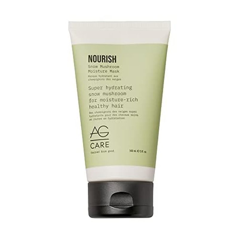AG Care Nourish Snow Mushroom Hair Mask with Avocado Oil - Deep Conditioner for Dry Damaged Hair, 5 Fl Oz Bottle