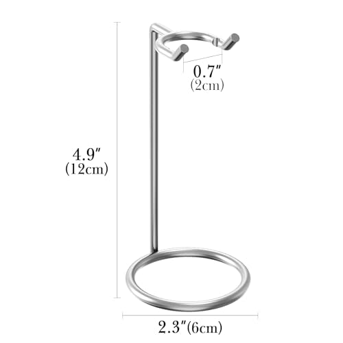 Linkidea Stainless Steel Safety Razor Stand, Shaving Stand, Travel Shaver Holder, Compatible with Long Handle Razor, Fusion 5, ProShield, Mach 3 (Silver/Polished Chrome)