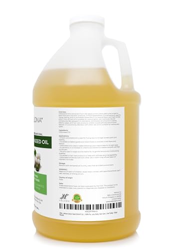 Velona 64 fl oz Cotton Seed Oil - Cold Pressed, Refined, Food & Cosmetic Grade, Pack of 1