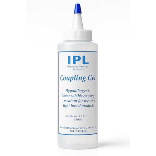 Coupling and Cooling Gel Use with IPL Hair Removal Device and Beauty Facial Machine for Women or Men in Face and Body 250ML