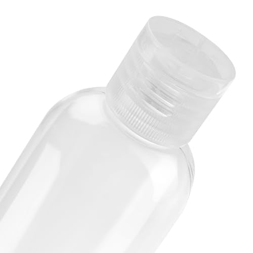 MOUYAT 50 Pack 4oz Clear Plastic Travel Bottles with Flip Cap, Refillable 120ml Containers for Toiletries & Lotion