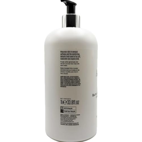 Scottish Fine Soaps The Au Lait Bath & Shower Cream, 33.8 fl oz, White