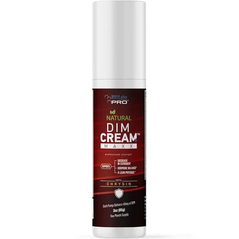 BIOLABS PRO DIM Cream Maxx with Chrysin, Natural and Doctor Formulated, Supports Hormone Balance for Men or Women, Two Month Supply - 3oz