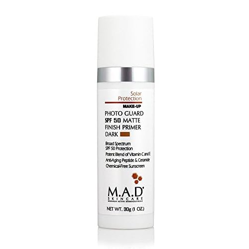 M.A.D Skincare Solor Protection Photo Guard SPF 50 Matte Finish Primer - Anti-Aging (Neutral/Medium)