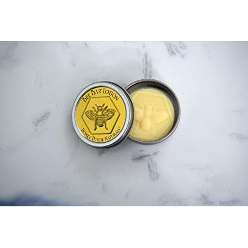 Honey House Naturals Bee Bar Gift Set ? Small Bee Bar .6 ounces ? All-Natural Ultra Moisturizing Lotion Bar Infused with Essential Oils and Butters ? 5 Piece Set