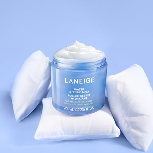 Water Sleeping Mask 2.4oz Hydrating Korean Night Face Mask with Hyaluronic Acid & Niacinamide