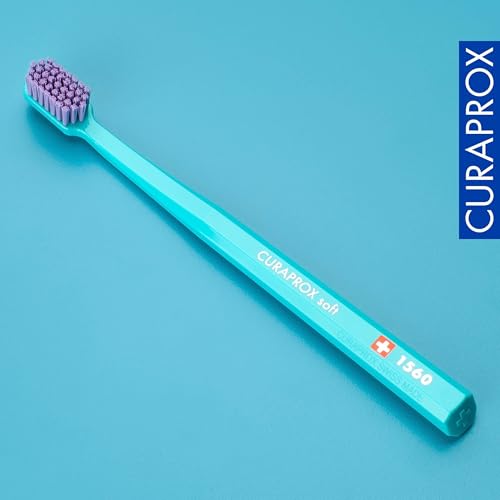 Soft Toothbrush for Adults - Gentle, Plaque-Removing, 1560 Ultra-Fine Filaments, Pack of 3