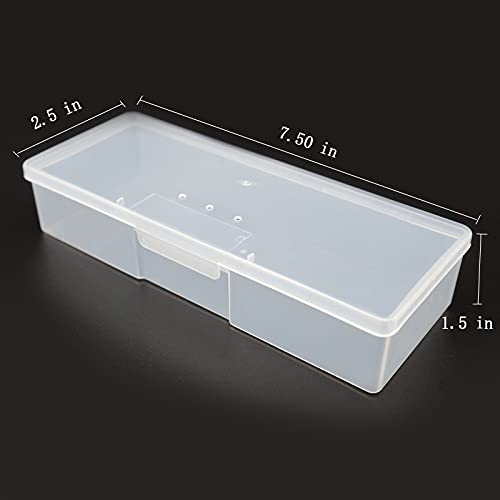 Lokyango Clear Nail Tool Storage Box - 12-Piece Manicure Organizer with Labels