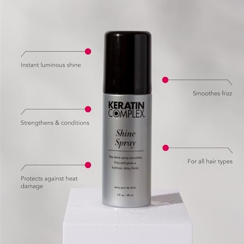 Keratin Complex Shine Spray 3 fl oz - Instant gloss, heat protection