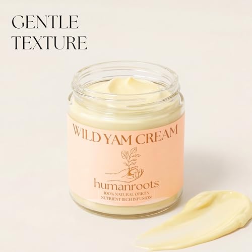 Wild Yam Cream - Menopause and PMS Support for Women, 4 oz (Unscented/Herb-Infused), Organic Wild Yam Cream for Balance - Made with Chaste Tree Berry and Red Clover