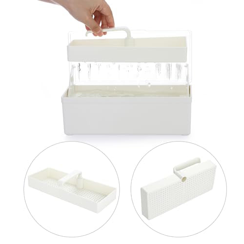 Nail Tool Sterilizer Box with Tray - White, for Nail Art Accessories & Tools