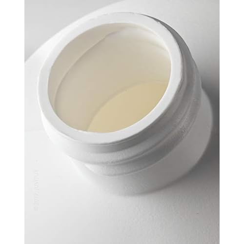 JUVITUS 16 oz Large White Refillable Plastic Squeeze Bottles with Gold Disc Cap Lid (12 pack)