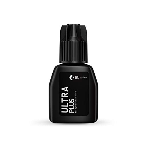BL Lashes Ultra Plus | Lash Glue for Lash Extensions, Quick Drying Within 2-3 Sec, Up to 7 Weeks Long-Lasting Lash Retention, Black Adhesive for Professional Supplies (10g)