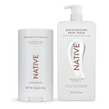Native Deodorant & Moisturizing Body Wash - Coconut & Vanilla - Naturally Derived Ingredients, 72 Hour Odor Control | Free of Aluminum, Sulfate, Paraben, Dye | Personal & Skin Care | 2 Pk