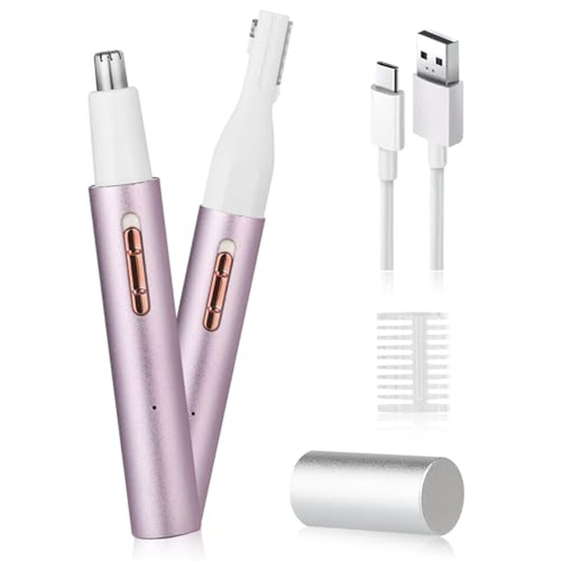 2026 Rechargeable Nose and Ear Hair Trimmer for Women Men ? Painless Facial and Eyebrow Hair Remover, Dual-Edge Blades, IPX7 Waterproof, Compact and Portable Electric Clipper