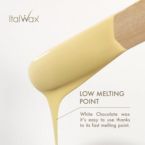 Italwax White Chocolate Hard Wax Beads 35.27 oz Long Setting Stripless Wax with Vanilla Fragrance for Large Areas