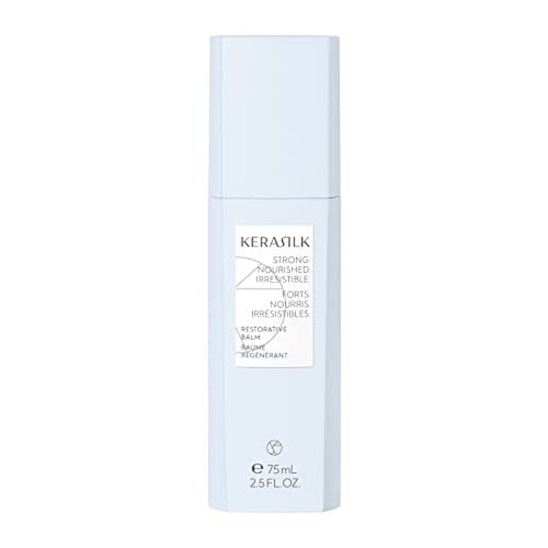 KERASILK Restorative Balm | Intensely Repairs & Minimizes Breakage | Nourishes Dry Ends & Strengthens Strands | With Heat Protection | For Dry, Stressed & Damaged Hair | 75ml