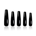 LOVFUL Press on Nails Red Sole Black Red | Handmade with Full Covered Crystals | Reusable Full Cover Nails | Coffin Mid length 1.7 in | H22-S