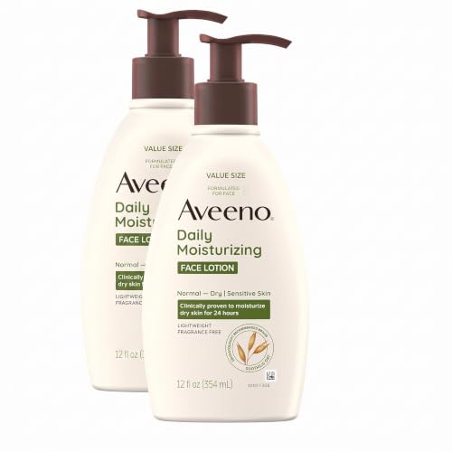 Aveeno Daily Moisturizing Face Lotion with Prebiotic Oat - 12 oz Pack of 2