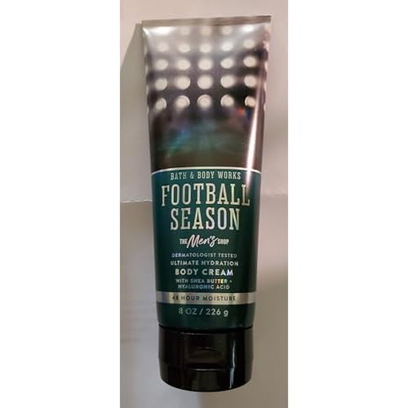 Bath & Body Works Men's Football Season Ultimate Hydration Body Cream 8 Ounces Pack of 2