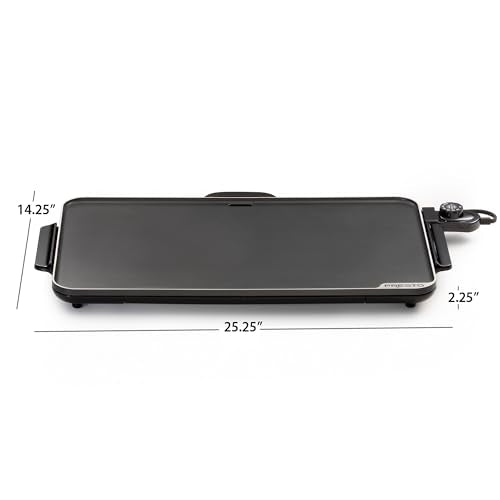 Large 22-Inch Slimline Electric Griddle - Extra Wide Nonstick Cooking Surface