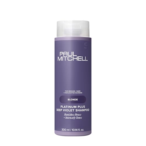 Paul Mitchell Platinum Plus Deep Violet Shampoo 10.14 Fl Oz Toning Hair Care - Blonde Highlight Gray Silver