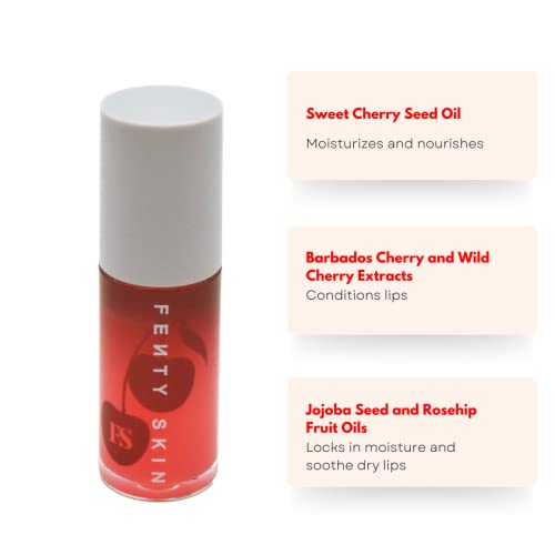 Lip Oil Treatment for Hydrating and Strengthening Lips - Cherry Scented, 0.19 oz