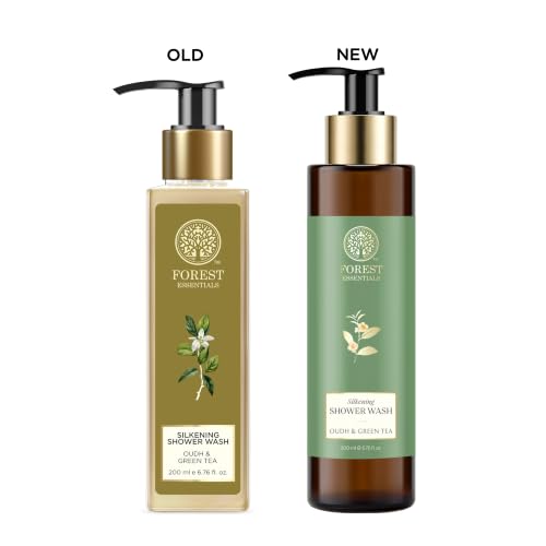 Forest Essentials Oudh & Green Tea Body Wash 200ml | Nourishing Shower Gel