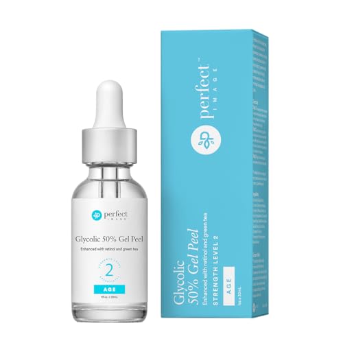Glycolic Acid 50% Gel Peel with Retinol & Green Tea Extract - Professional Skin Exfoliant, 1 oz (50% Strength)