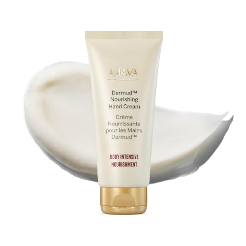 AHAVA Dermud Nourishing Hand Cream - Intensely Hydrates, Soothes, Relieves Dry & Sensitive Hands, Enriched by Dermud Mud Complex, Osmoter, Aloe Vera Leaf, Jojoba Seed Oil, Zinc & Allantoin, 3.4 Fl.Oz